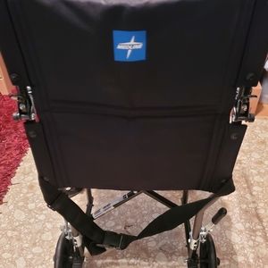 Black transfer wheelchair (medline)